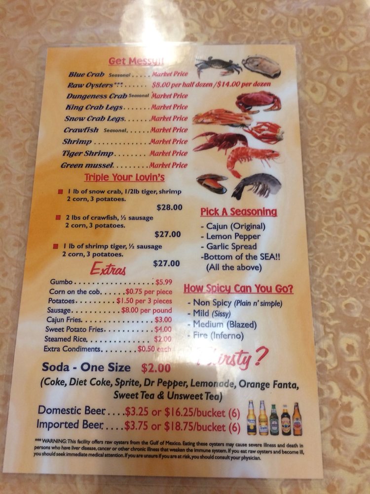 Online Menu of Louisiana Crab shack Restaurant, Mesquite, Texas, 75180