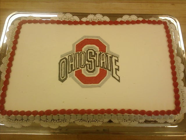 ohio state sheet cake