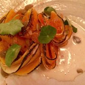 Photo of Semilla - Brooklyn, NY, United States. Fermented butternut squash with apples and smoked trout