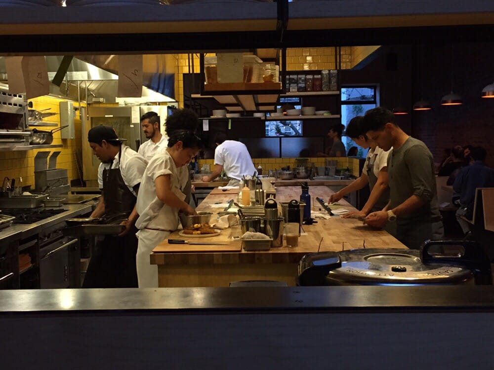 View of the open kitchen Yelp