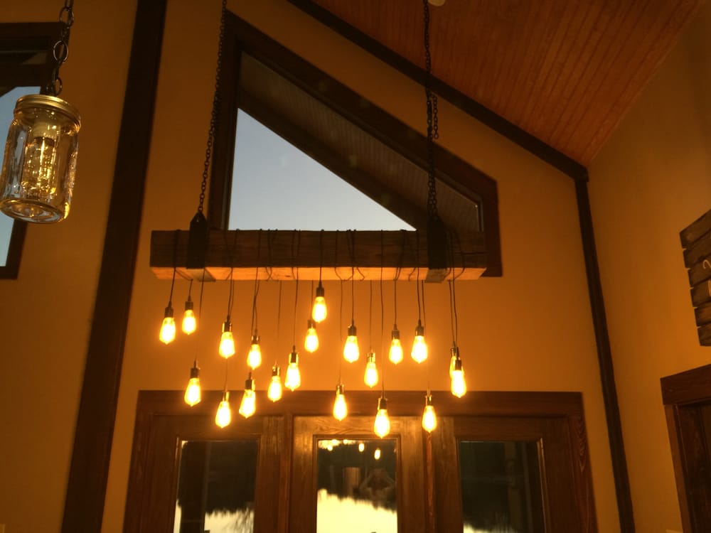 Reclaimed Barn Beam Chandelier Yelp Photo Of 7m Woodworking Chicago Il United States Reclaimed Barn Beam Chandelier