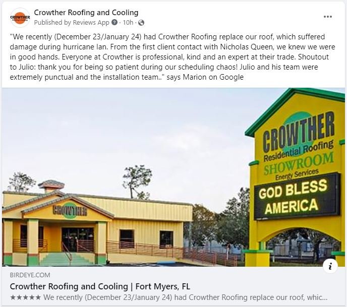 Crowther Roofing And Cooling