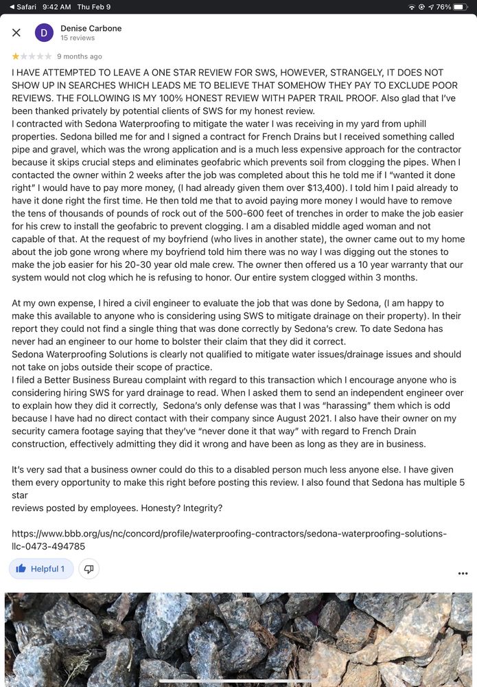 Sedona Waterproofing Solutions