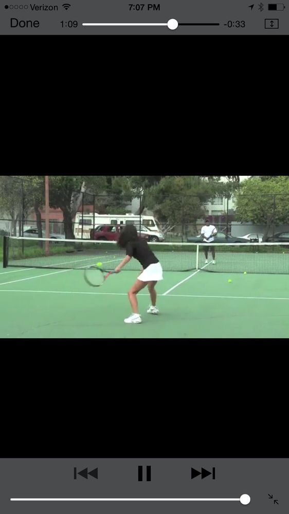 Photo of Tennis Lessons By Mcclain - San Francisco, CA, United States. Once again eyes on the ball knees bent for low ball