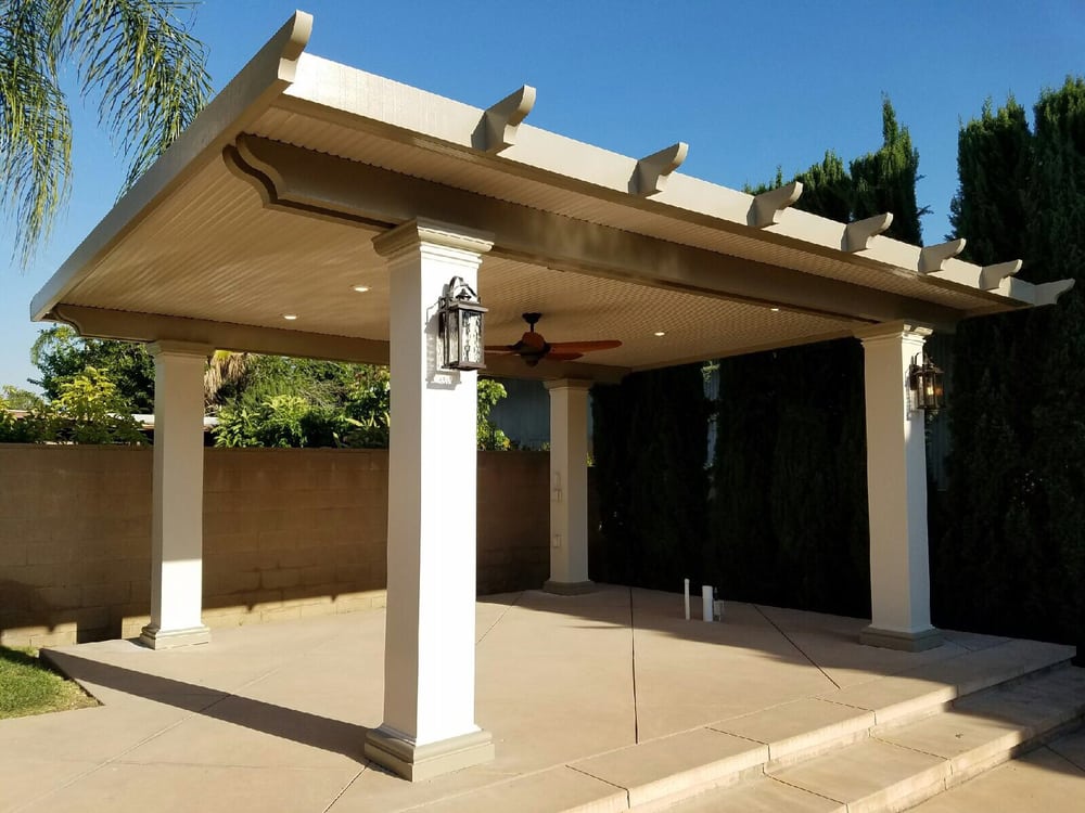 Freestanding Solid Patio Cover 12 Square Columns Double Headers Photo Of Above Beyond Patio Covers West Covina Ca United States