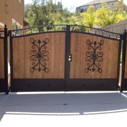 90 Wrought Iron Gate With Wood 3 Foot Wide View Wooden Fence Upgraded With Iron Post Caps How A Built Gate Confessions Of Serial Do It
