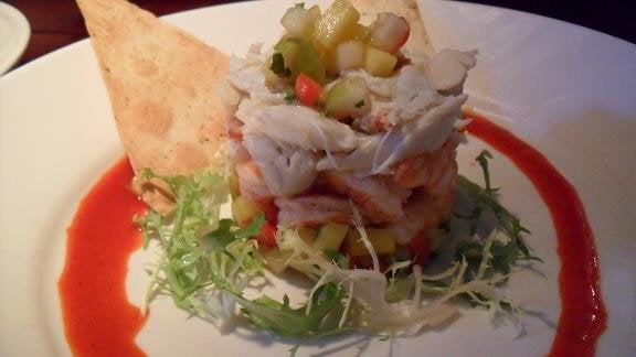crab, shrimp, avocado, mango stack <strong>MUST GET</strong> Yelp