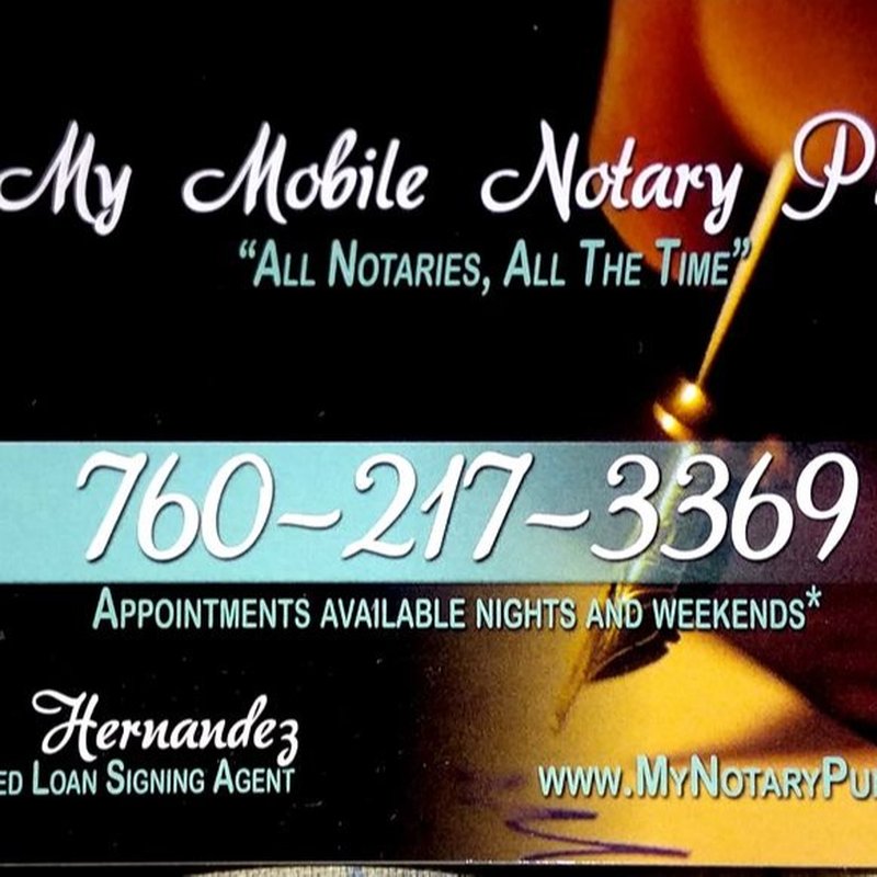 MY MOBILE NOTARY PUBLIC SERVICE Notaries Victorville, CA Phone
