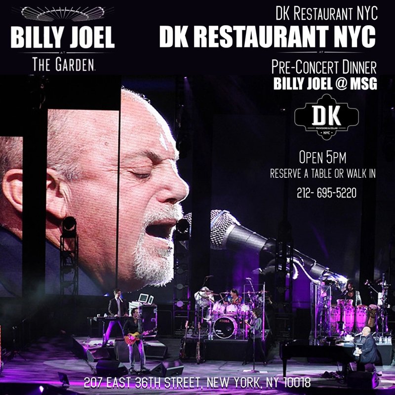 Sun 10/10: illy Joel Pre-Concert Dinner @ DK 5pm