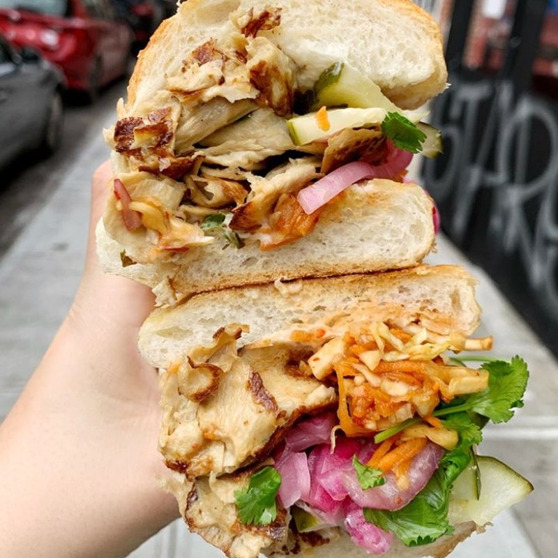 We now have a REAL pretty Banh Mi y'all 🌱