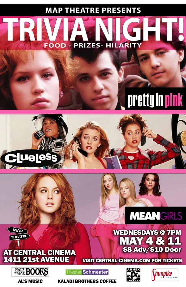 Pretty In Pink Clueless Mean S High School Trilogy Trivia Pretty In Pink Clueless Mean S High School Trilogy Trivia Night May 4th And 11th Seattle Events Yelp