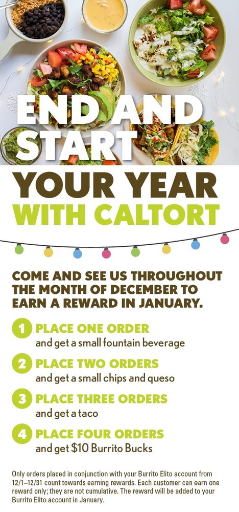 Celebrate the holidays with California Tortilla's visit challenge! Celebrate the holidays with California Tortilla's visit challenge!